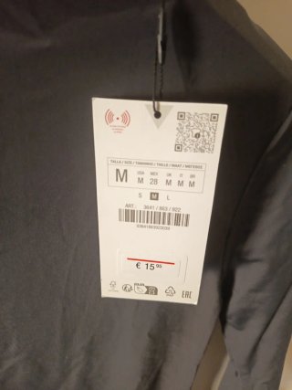 Body Zara cuello subido gris oscuro talla M