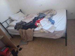 Estructura de cama metálica negra