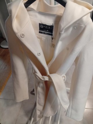 Abrigo AMIS J blanco mujer talla XS/34