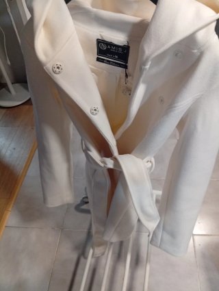 Abrigo AMIS J blanco mujer talla XS/34