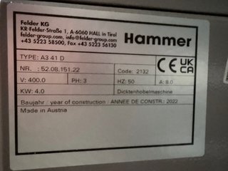 Regruesadora Hammer A3 41-D de Felder