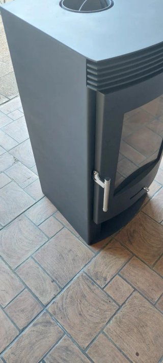 Estufa leña ventilador aire caliente