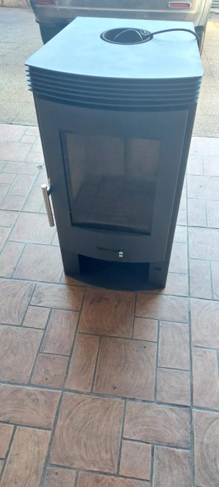 Estufa leña ventilador aire caliente