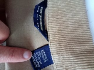 Chaqueta vintage pana marrón chico. Zara