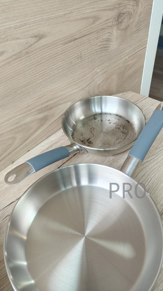 Set di padelle 20-24-28 cm, acciaio inossidabile, senza antiaderente
