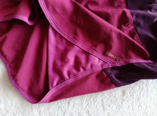 Pantalón corto deportivo morado Domyos