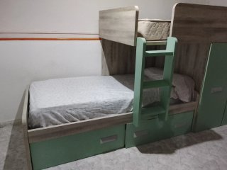 Camere per ragazzi in stile treno