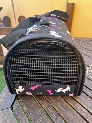 Transportín para mascotas con diseño de perros