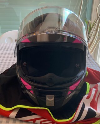 Casco LS2 Vector Evo Talla S Negro Rosa