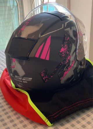 Casco LS2 Vector Evo Talla S Negro Rosa