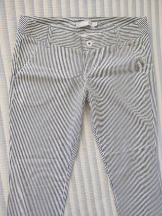 Pantalón Zara Rayas Azul y Blanco