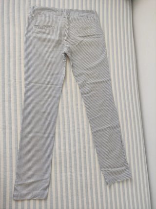 Pantalón Zara Rayas Azul y Blanco