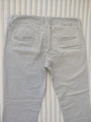 Pantalón Zara Rayas Azul y Blanco
