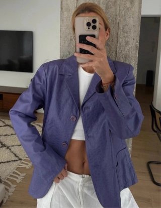 Cazadora Piel Chaqueta Blazer Cuero