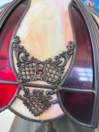 Lámpara Artesanal Vitral Vidrio Metal