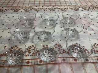 9 calici da cocktail in cristallo