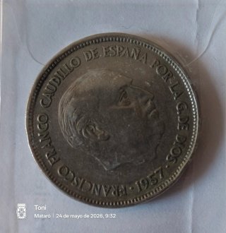 Moneda Franco Caudillo de España 1957