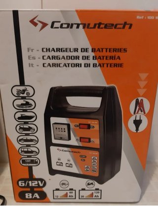 Cargador Batería Comutech 6/12V 8A