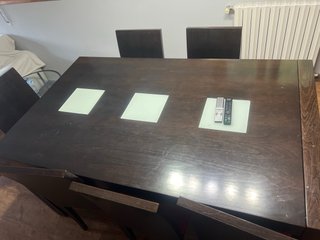 Mesa comedor extensible madera