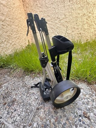 Palos de golf y carrito