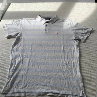 Nautica Polo Blanco Rayas Pastel Vintage Y2K Oversize XL