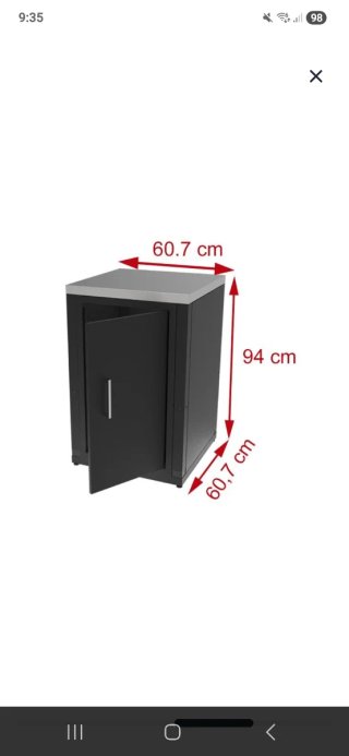 Módulo Armario Cocina Exterior IMOR Negro