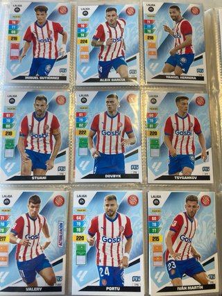 Lote cromos Girona distintas temporadas