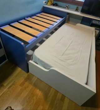Cama nido doble 90x190 con 4 cajones