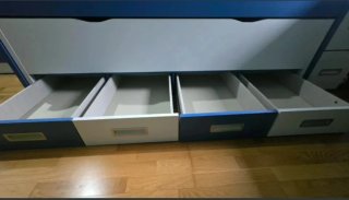 Cama nido doble 90x190 con 4 cajones
