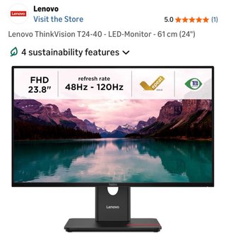 Monitor Lenovo Thinkvision T24-40 LED 61cm