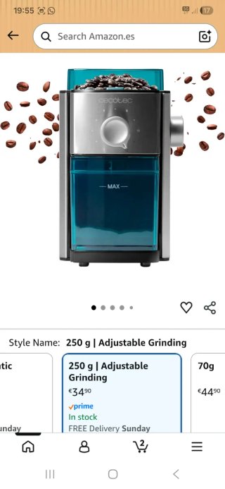 Cafetera Cecotec Power Espresso 20 Pro + Molinillo