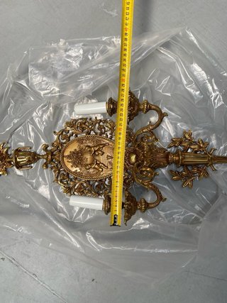Aplique de pared dorado metal