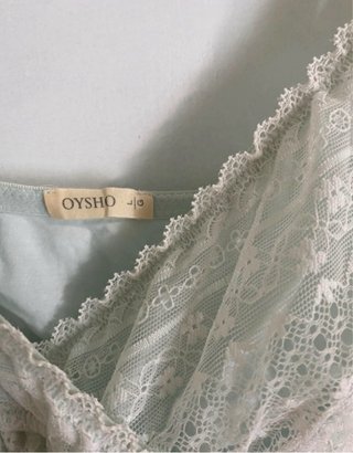 Camisón Oysho verde agua