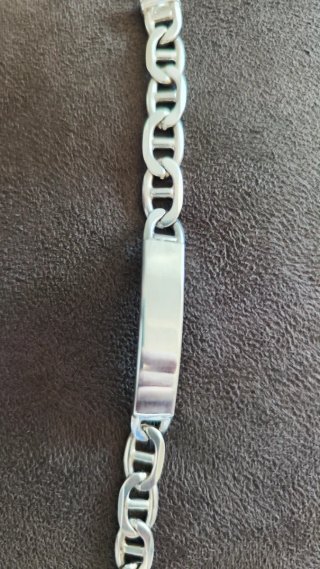 Pulsera Plata Hombre Eslabones nueva.