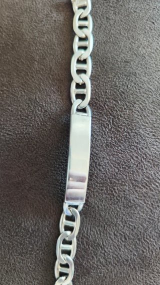 Pulsera Plata Hombre Eslabones nueva.