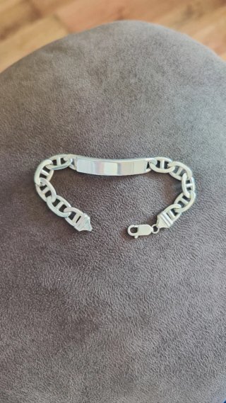 Pulsera Plata Hombre Eslabones nueva.