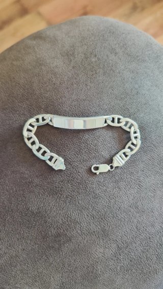 Pulsera Plata Hombre Eslabones nueva.