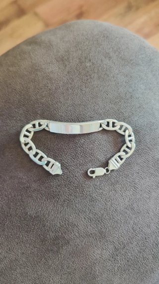 Pulsera Plata Hombre Eslabones nueva.