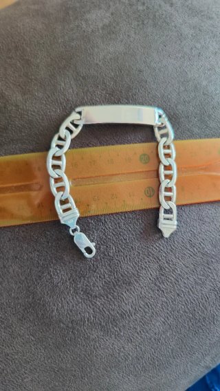 Pulsera Plata Hombre Eslabones nueva.