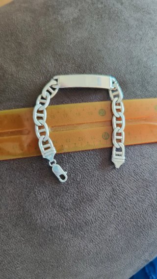 Pulsera Plata Hombre Eslabones nueva.