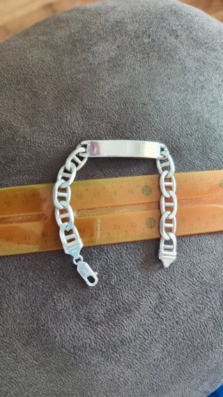 Pulsera Plata Hombre Eslabones nueva.
