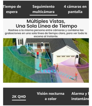 Aosu Cámaras Vigilancia 2K QHD (2 Unidades)