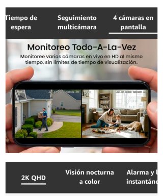 Aosu Cámaras Vigilancia 2K QHD (2 Unidades)