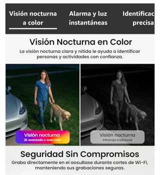 Aosu Cámaras Vigilancia 2K QHD (2 Unidades)