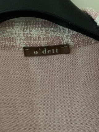 Blazer O'dett rosa e bianco