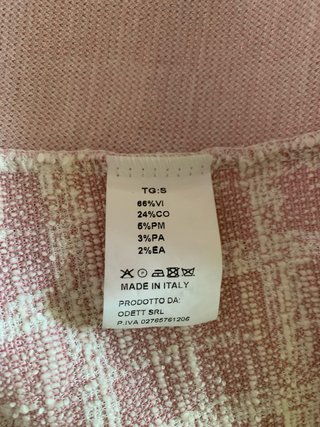 Blazer O'dett rosa e bianco
