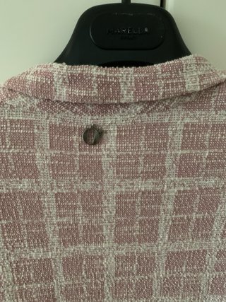 Blazer O'dett rosa e bianco