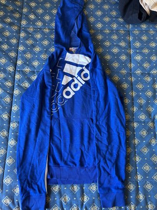 Sudadera Adidas Azul y Blanca