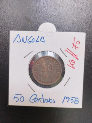 Monedas Angola 50 Escudos y 50 Centavos