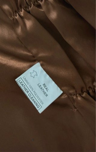 Chaqueta Biker Marrón Cazadora Cuero Piel Camel